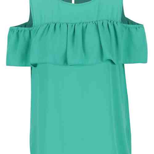 Top verde Dorothy Perkins cu volan amplu